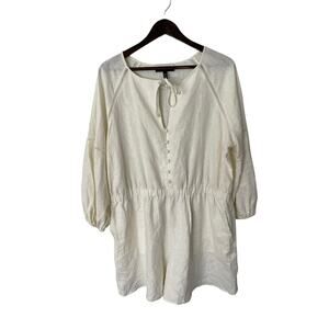 ELOQUII Elements‎ Women's Plus Size Romper With Trim size 16 off white